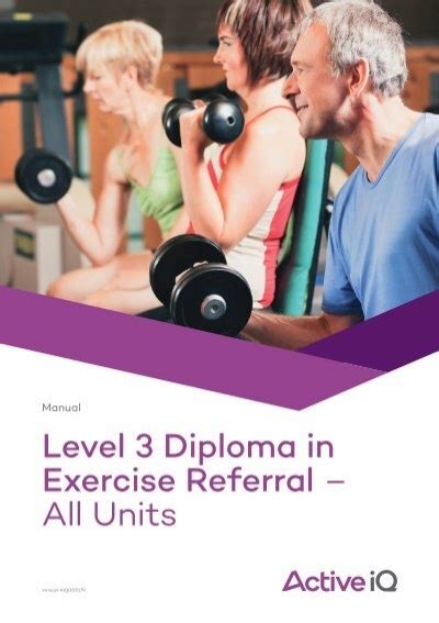 Active Iq Level 3 Diploma In Exercise Referral Sample Manual