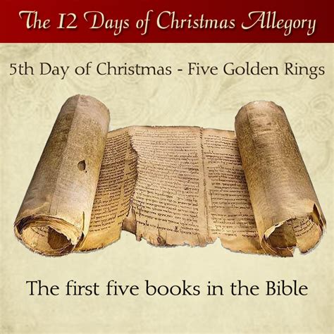 5th Day Of Christmas Five Golden Rings The First Five Books In The