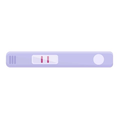Stick test ícone desenho animado vetor resultado de urina positivo para grávida Vetor Premium
