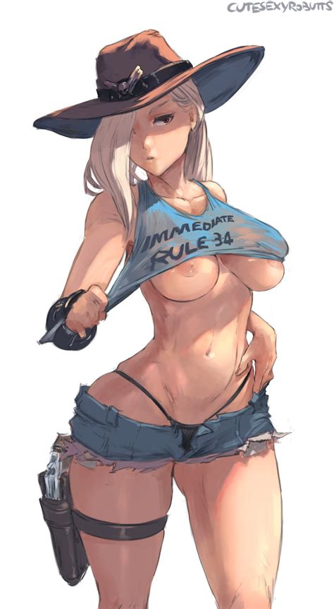 Rule 34 1girls 2d Areola Slip Areolae Artist Name Ashe Overwatch Ass Bare Shoulders Blizzard