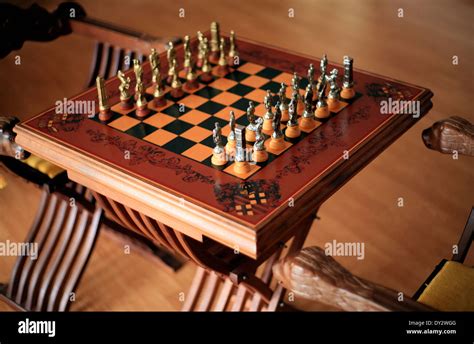 Elegant Chess Set Stock Photo Alamy