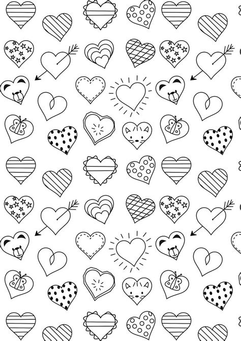 Free Printable Heart Coloring Page Ausdruckbare Ausmalseite Freebie Heart Coloring Pages