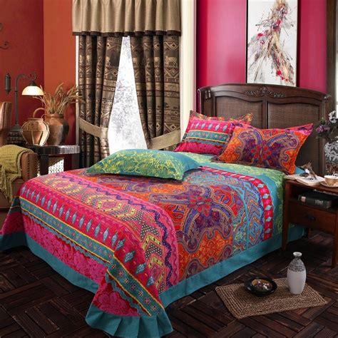 Luxury 4 Piece Bohemian Exotic Style Bedding Duvet Covers Set Queen
