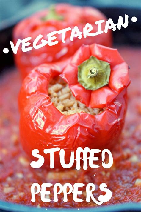 Easy Vegetarian Spanish Stuffed Peppers With Rice And Cheese Recipe