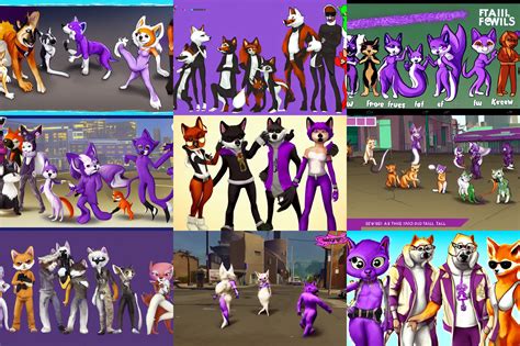 Screenshot Saints Row Furries Wearing Tails Stable Diffusion