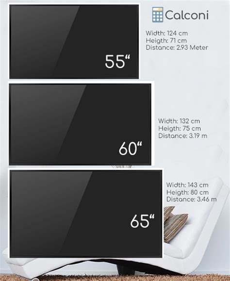 Tv 60 Inches In Cm And Dimensions