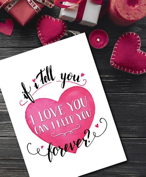 Valentines Day Digital Card For Her Him Printable Love Card Etsy Valentine Love Cards