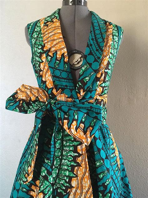 Lush And Gorgeous African Wax Print Sleeveless Jacket Dress With