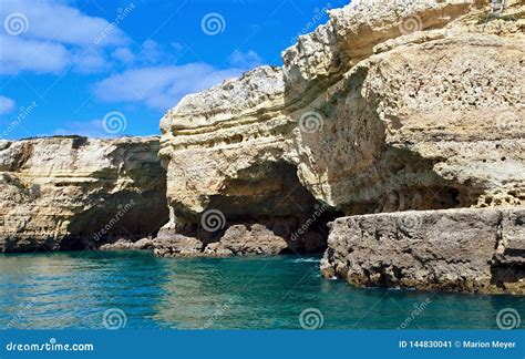 Beautiful Caves In Turquoise Water Between Albufeira And Benagil Cave