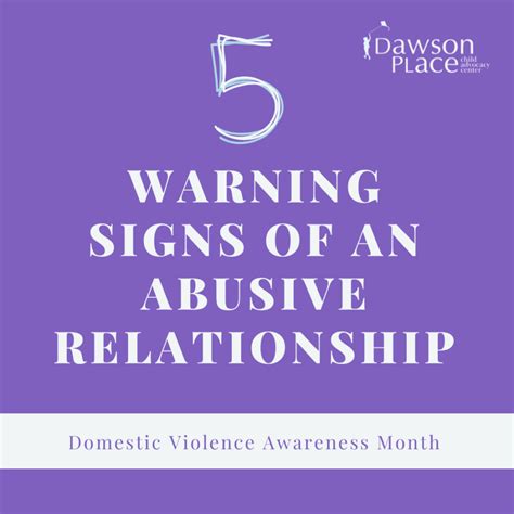 5 Warning Signs Of An Abusive Relationship Dawson Place