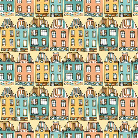 Houses Seamless Pattern Stock Vector Illustration Of Pattern 55822829