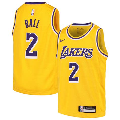 Flaunt your sleek nba aesthetic at the next game with iconic los angeles lakers jerseys available at. Lonzo Ball Los Angeles Lakers Nike Youth Swingman Jersey ...