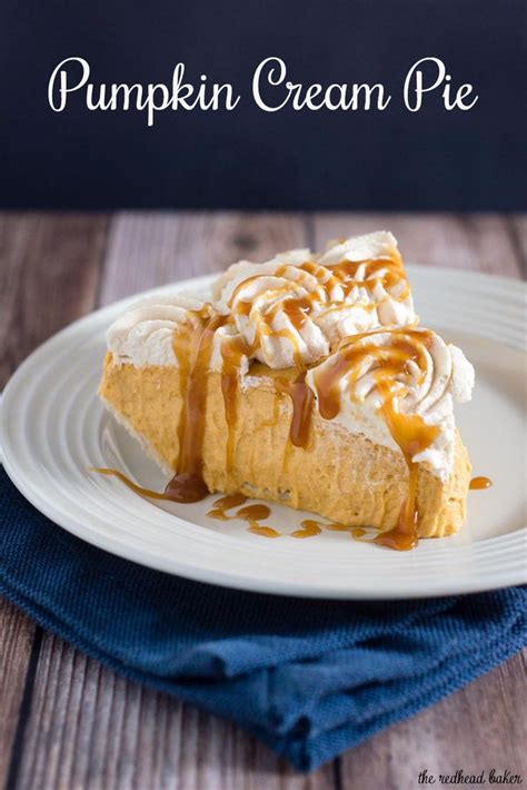 Pumpkin Cream Pie With Salted Caramel Whipped Cream By The Redhead