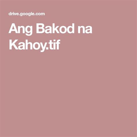 Ang Bakod Na Kahoy Story Kahoy Yantok