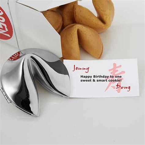 Personalized Silver Birthday Fortune Cookie Fortunes Of Longevity Style