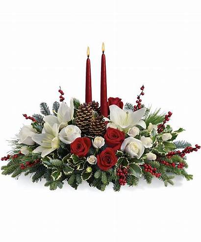 Christmas Centerpiece Flowers Wishes Centerpieces Bouquet Teleflora