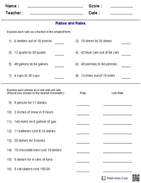 Math aids worksheet testing 1 2 3 ever since the no child left behind act mandated annual tests in reading and math with scores determining letters and numbers on worksheets for instance. Ratios and Rates Worksheets | Math-Aids.Com | Math ...