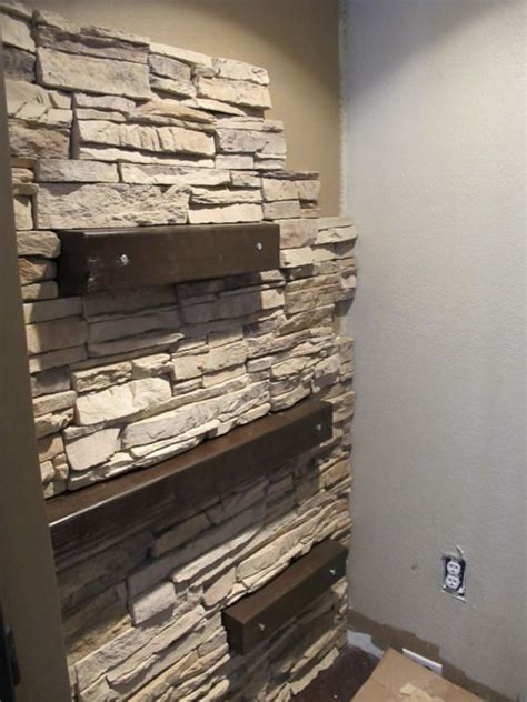 10 Faux Brick And Diy Stone Accent Walls Ohmeohmy Blog Stone Accent
