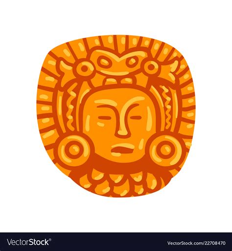 Maya Civilization Symbol American Tribal Culture Vector Image