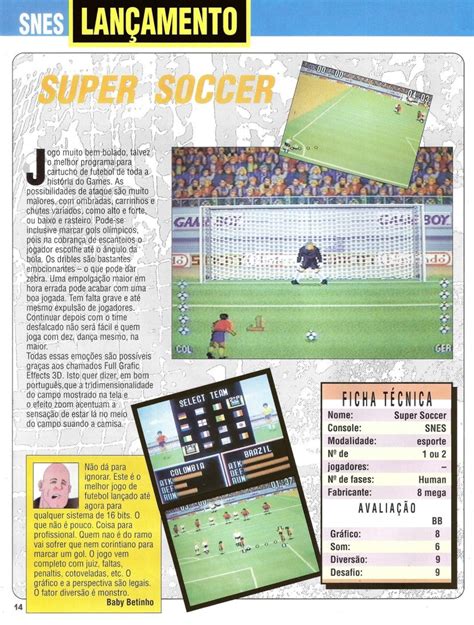 Super Formation Soccer do Super Nintendo na GamePower Nº 1