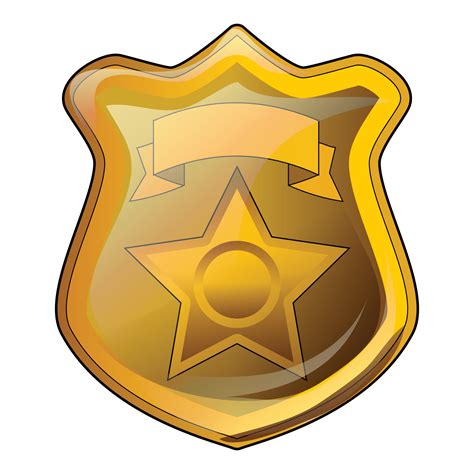 Police Badge Icon Cartoon Vector Officer Emblem 15011925 Vector Art At