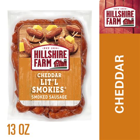 Hillshire Farm Cheddar Litl Smokies Smoked Sausage 13 Oz Walmart