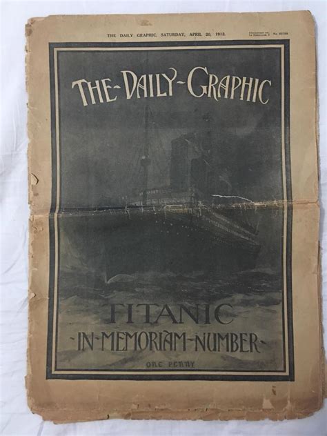 Titanic Newspaper 1912 Original In Portadown County Armagh Gumtree