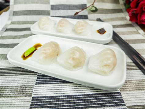 Cantonese Crystal Shrimp Dumpling Snack Background Chinese Food Lunch