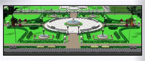 Sketsa Desain Taman Kota