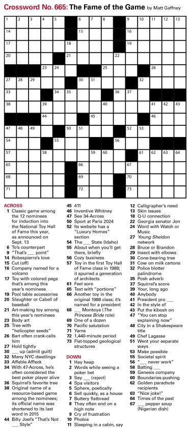 Puzzles Printable Crossword Issue September 30 2022 The Week