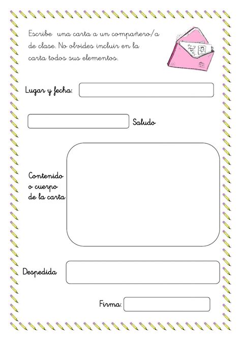Ejercicio De Escribo Una Carta Spanish Teaching Resources 4th Grade