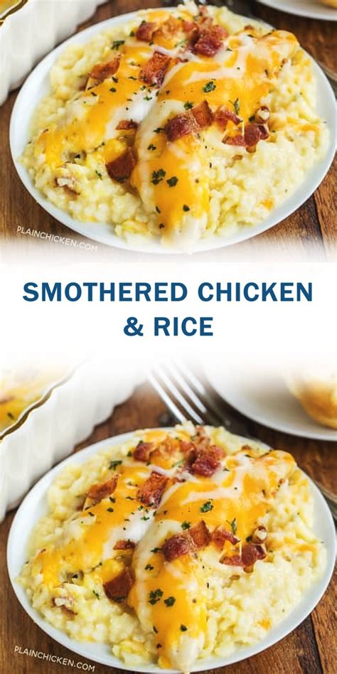 Between all the brilliant vehicles for a smothering gravy, like pork chops and cube steak, chicken is a southerner's bread and butter: SMOTHERED CHICKEN & RICE