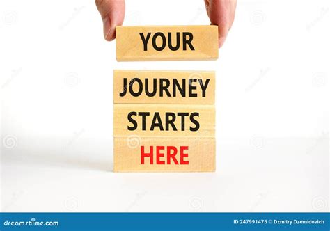 Your Journey Starts Here Symbol. Concept Words Your Journey Starts Here
