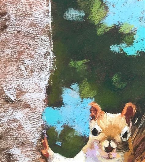 Squirrel Painting Original Pastel Wildlife Etsy