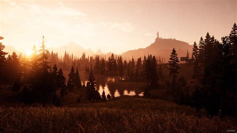 Trees Near Body Of Water Overlooking Mountain PlayStation Far Cry