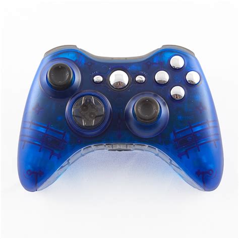 Clear Blue Xbox 360 Custom Modded Controller Video Games