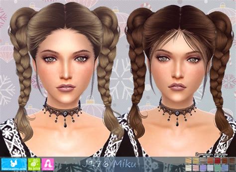 Newsea J176 Miku Donation Hairstyle • Sims 4 Downloads
