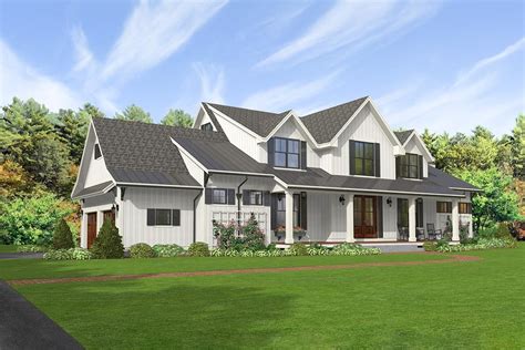 Exclusive Modern Farmhouse Plan With First Floor Master 654010kna