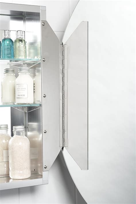 This surface mount cabinet has an adjustable shelf so that you can make the space for the larger bottles of shampoo, conditioner, etc. Croydex Orwell 31-Inch x 21-Inch Oval Recessed or Surface ...