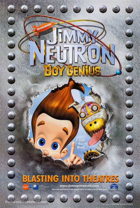 Jimmy Neutron Boy Genius 2001 Advance Movie Poster