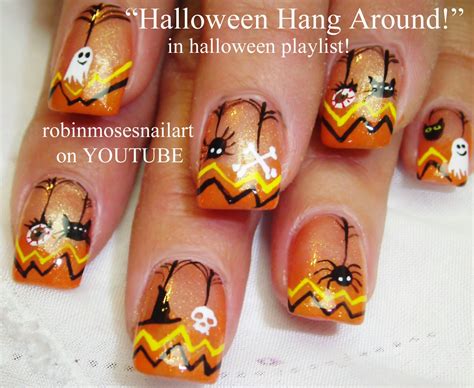 Robin Moses Nail Art Owl Nails Halloween Nails Cute Halloween