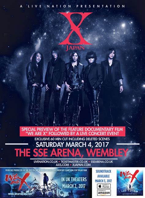 X Japan Reveals Exclusive Wembley Arena We Are X Soundtrack Packages