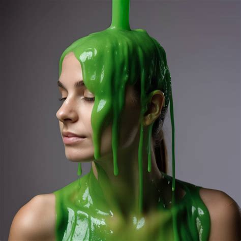 woman green slimed profile view 9 by theslimer on deviantart