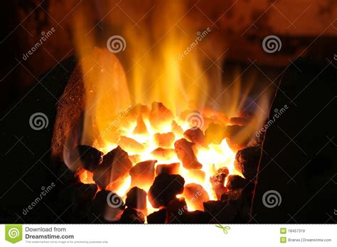 Fire Of Coke Is Ready To Melt Iron Stock Image Image Of Flame