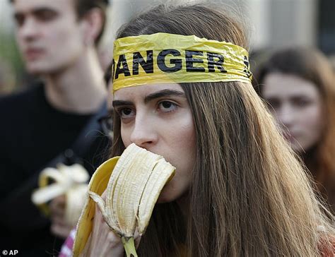 Protesters Photograph Themselves Eating Bananas In Poland Daily Mail