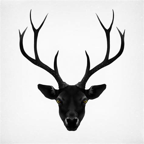 The Black Deer By Ruben Ireland Deer Art Print Deer Poster Deer Art