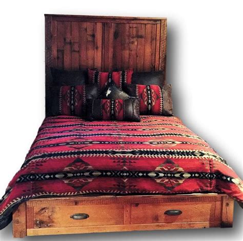 Barnwood Cabin Style Platform Bed For Sale Vienna Woodworks