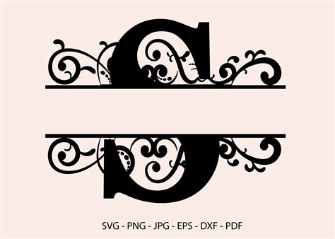 S Alphabet Split Font Monogram Graphic Graphic By Redcreations