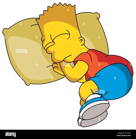 Bart The Simpsons Dreaming Sleeping Illustration Dessin Animé éditorial