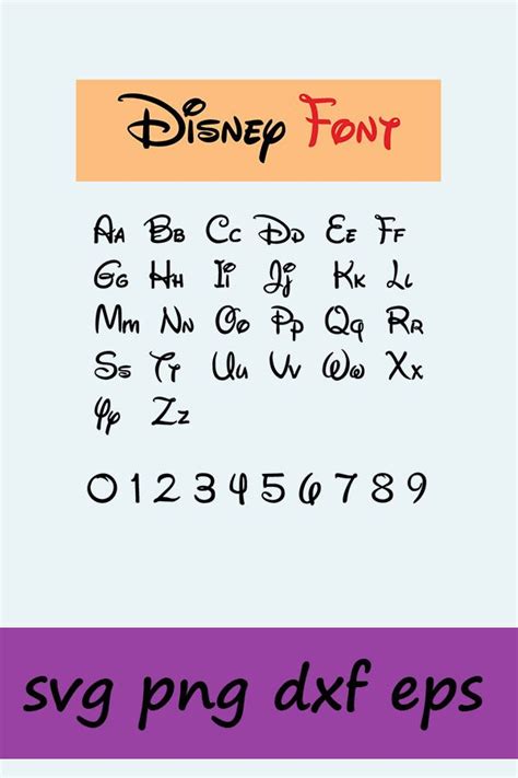 Disney Font Svg Walt Disney Font Svg Disney Svg Disney Alphabet Svg